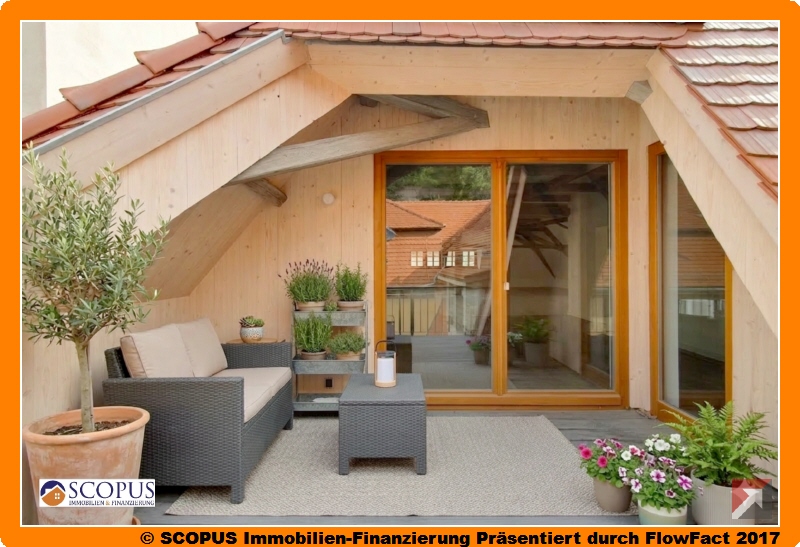 Dachterrasse mit Beispieleinrichtung