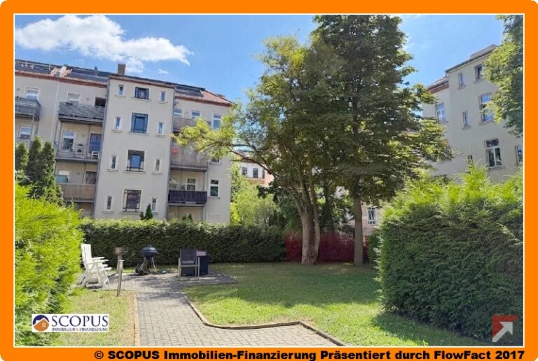 Grünfläche hinter dem Haus