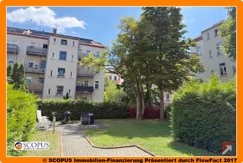 Grünfläche hinter dem Haus